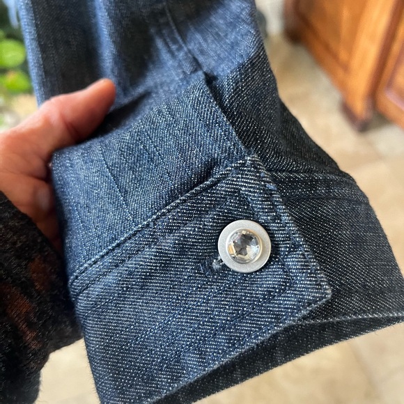 iOS Embellish ladies denim jacket. large. NWOT. Never. Worn. Perfect condition - Picture 14 of 16